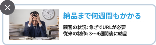従来のWebサイト制作の課題